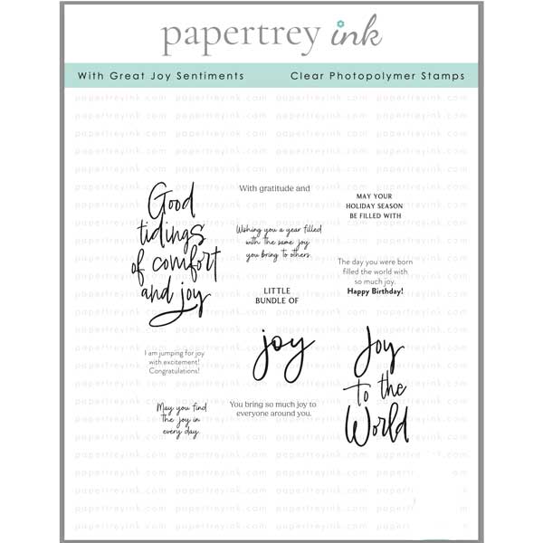 Papertrey Ink With Great Joy Sentiments Stamp