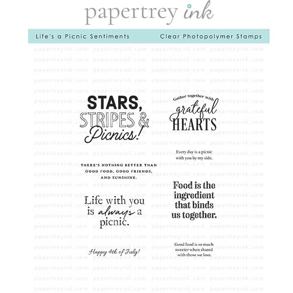 Papertrey Ink Life&#039;s a Picnic Sentiments Stamp