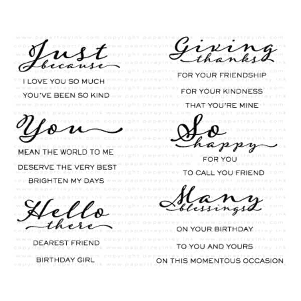 Papertrey Ink Scripted Stamp Set