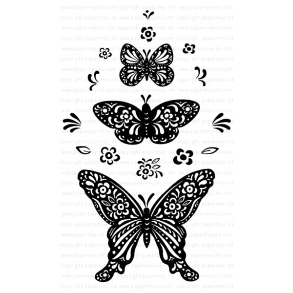 Papertrey Ink Butterfly Folk Stamp Set