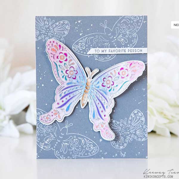 Papertrey Ink Butterfly Folk Outline Stamp Set