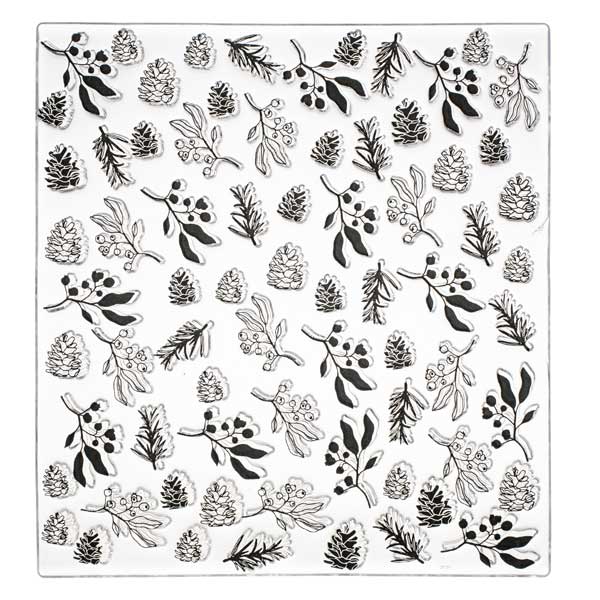 Alexandra Renke Winter Plants Pattern Stamp