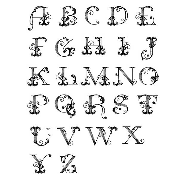 Spellbinders French Alphabet Stamp Set