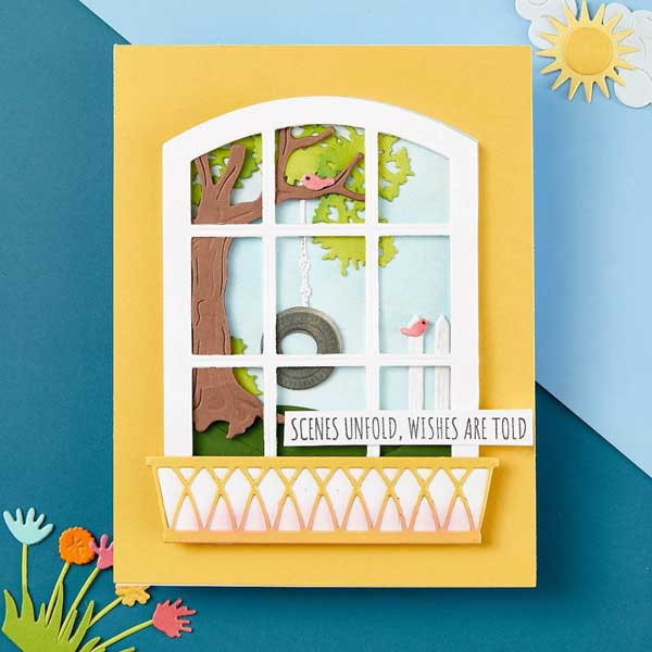 Spellbinders Sending Sunshine Sentiments Clear Stamp Set