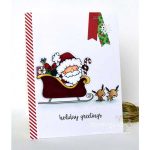 Stamping Bella Santa and His Reindeer Stamp