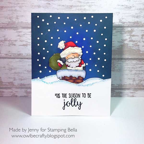 Stamping Bella Santa and His Chimney Rubber Stamp