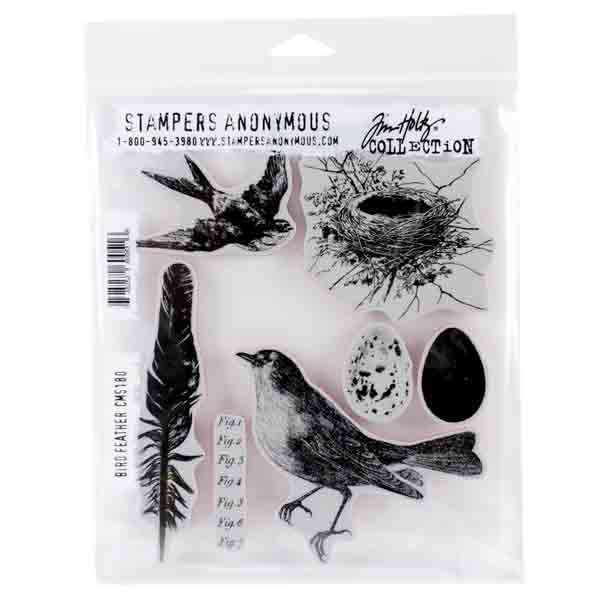 Stampers Anonymous Tim Holtz Bird Feather Stamp Set