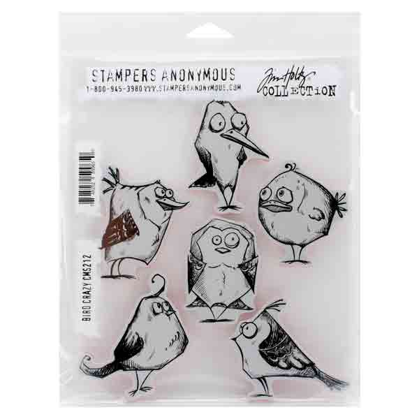 Stampers Anonymous Tim Holtz Bird Crazy Stamp Set