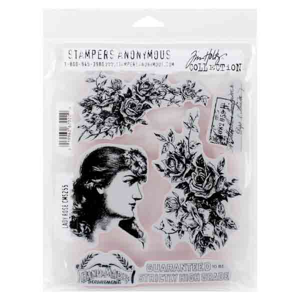 Stampers Anonymous Tim Holtz Lady Rose Stamp Set