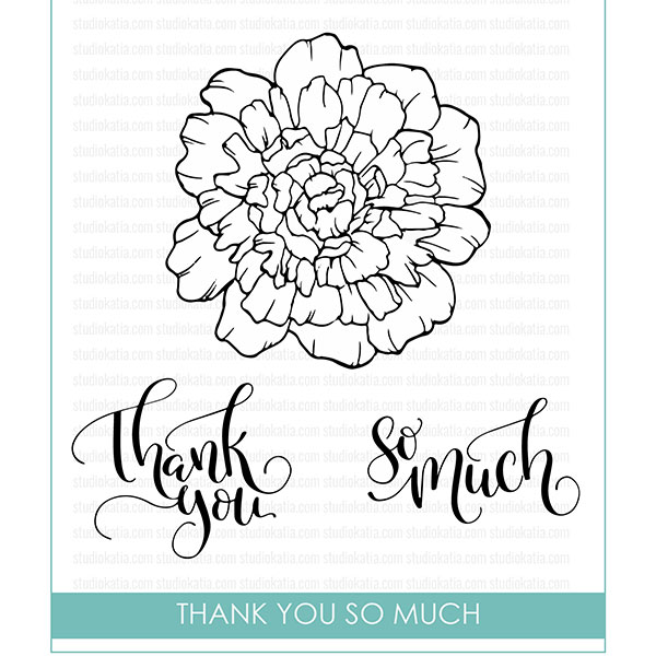 Studio Katia Thank You So Much Stamp Set