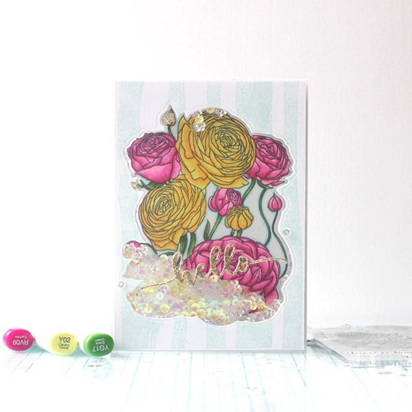 Studio Katia You&#039;re So Ranunculus Stamp Set