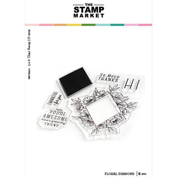 The Stamp Market Floral Diamond Stamp Set