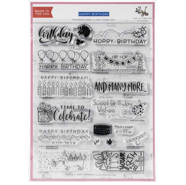 The Stamping Village Happy Birthday Stamp Set