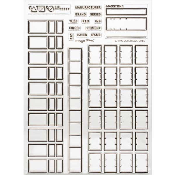 Waffle Flower Color Swatches Stamp Set