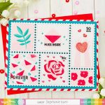 Waffle Flower Postage Collage Stamp Set