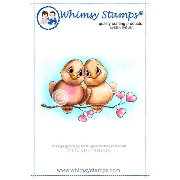 Whimsy Stamps Love Birds Stamp