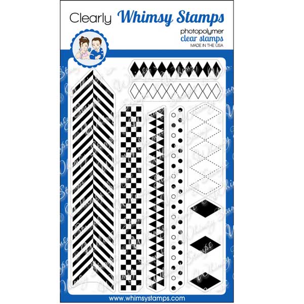 Whimsy Stamps Basic Backgrounds &amp; Borders 2 Stamp Set