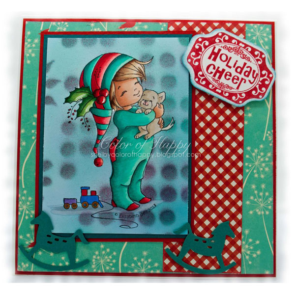 Whimsy Stamps Little Jack and Bobbin Christmas Stamp