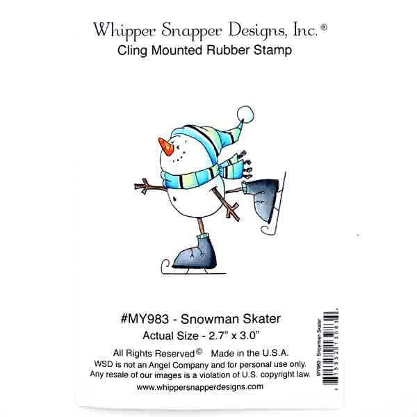 Whipper Snapper Snowman Skater Stamp