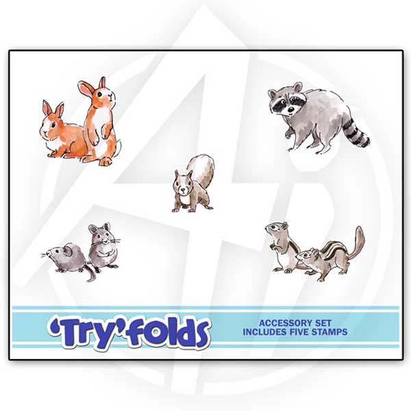 Art Impressions Furries TryFolds Stamp Set