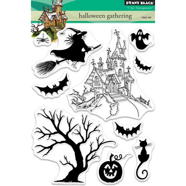 Penny Black Halloween Gathering Clear Stamp Set