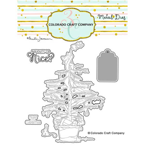 Colorado Craft Company Christmas Tree Cat Die