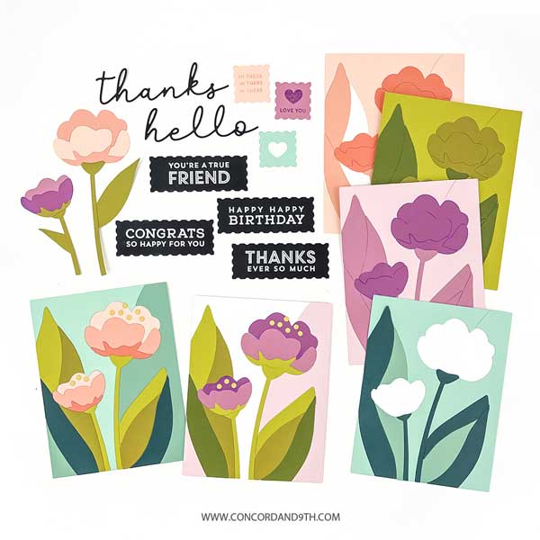 Concord &amp; 9th Spring Print Sentiments Stamp Set