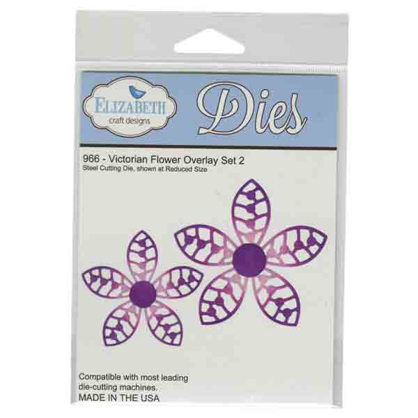 Elizabeth Craft Designs Victorian Flower Overlay Set 2 Dies