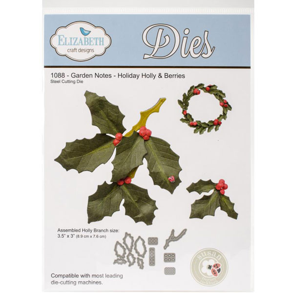 Elizabeth Craft Designs Holiday Holly Berries Die Set