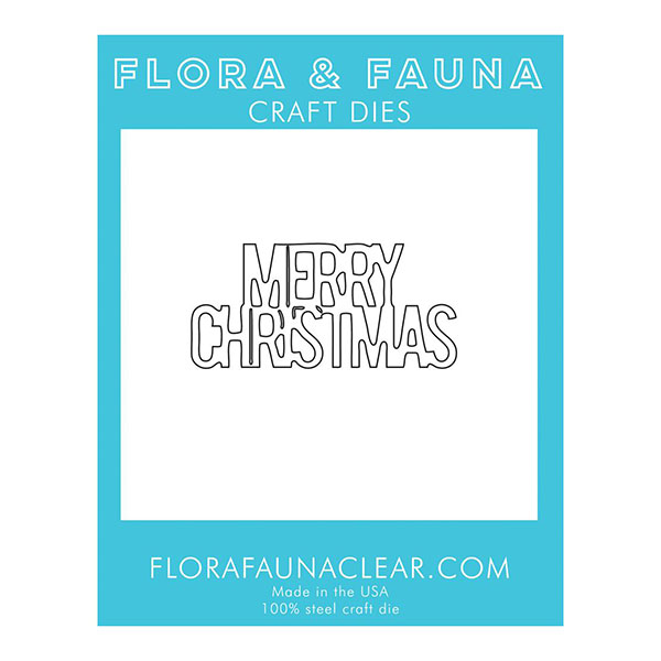 Flora &amp; Fauna Merry Christmas Stacked Die