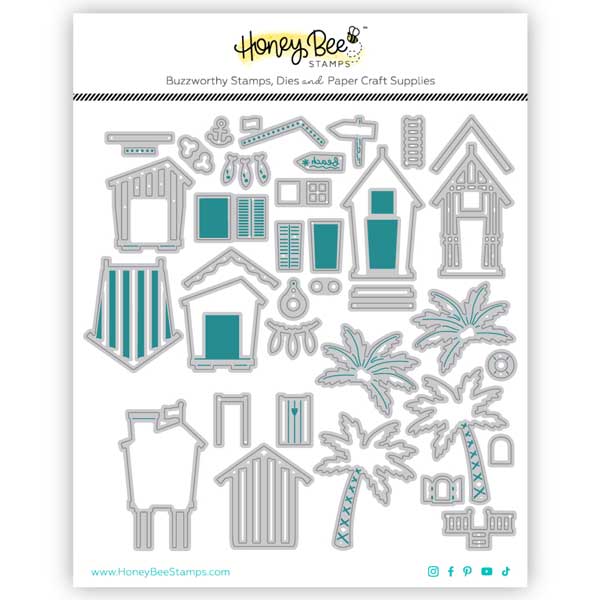 Honey Bee Stamps Lovely Layers: Beach Houses Honey Cuts