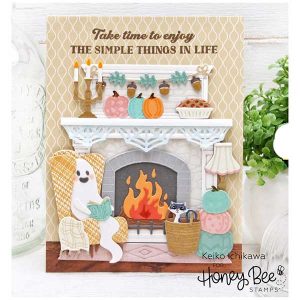 Honey Bee Stamps Lovely Layers: Fireplace Falloween Add-On Dies class=