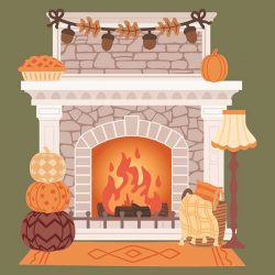 Honey Bee Stamps Lovely Layers: Fireplace Falloween Add-On Dies