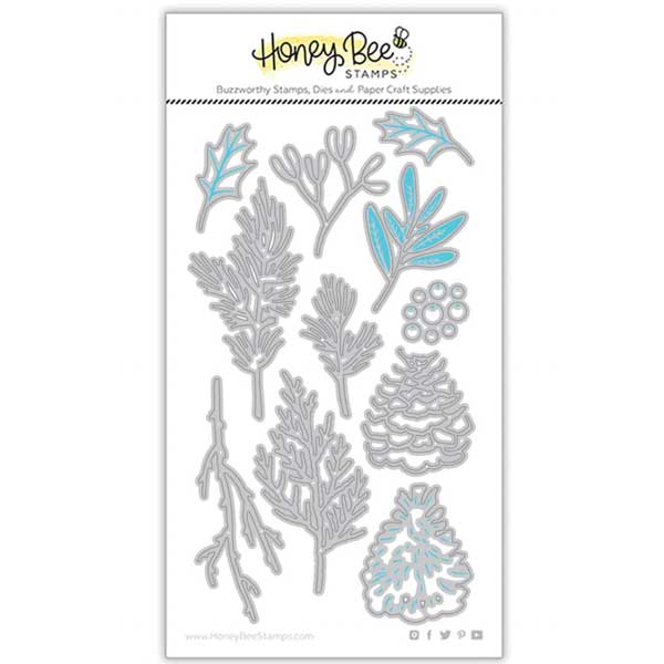 Honey Bee Stamps Lovely Layers: Winter Greenery Honey Cuts