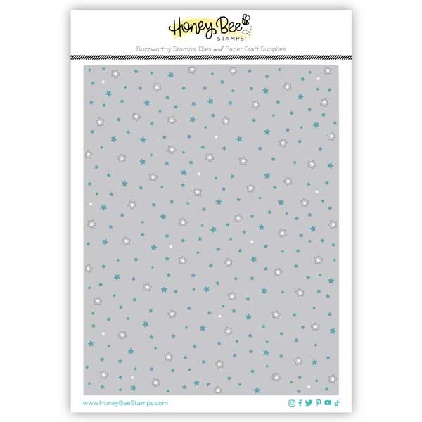 Honey Bee Stamps Scattered Stars A2 Cover Plate Honey Cuts