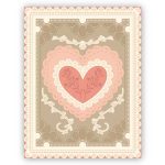 Honey Bee Stamps Lace Heart Layering Frames Dies