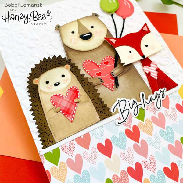 Honey Bee Stamps Heart Hugs Honey Cuts