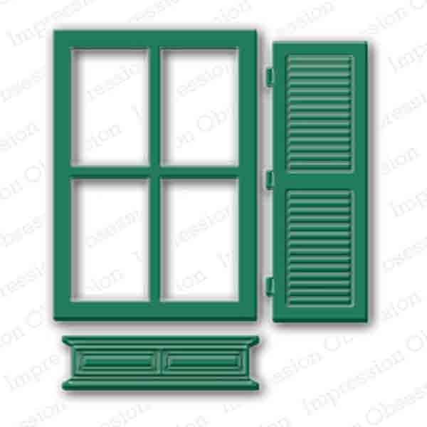 Impression Obsession Window with Shutter Die Set