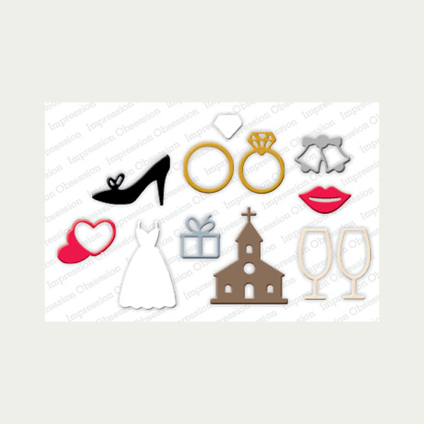 Impression Obsession Wedding Icons Die Set