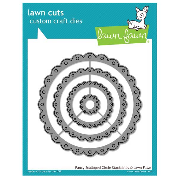 Lawn Fawn Fancy Scalloped Circle Stackables Lawn Cuts