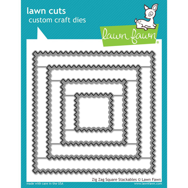 Lawn Fawn Zig Zag Square Stackables Lawn Cuts