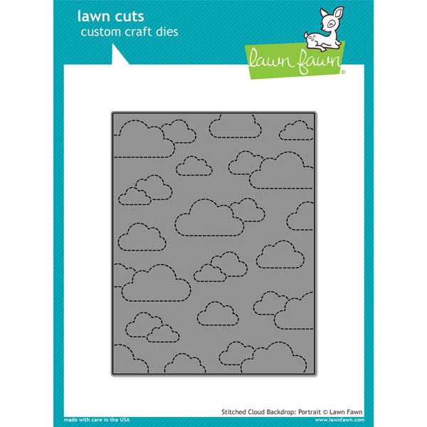 Lawn Fawn Stitched Cloud Backdrop (Portrait) Lawn Cuts