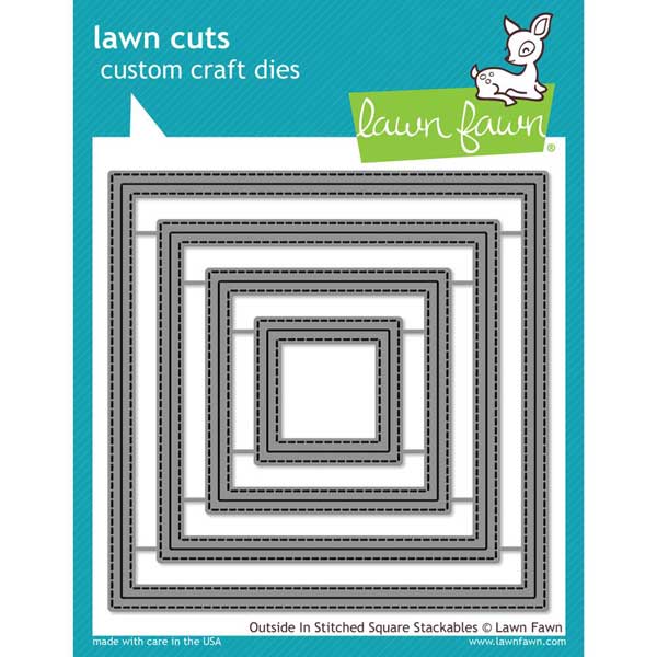 Lawn Fawn Outside In Stitched Square Stackables Lawn Cuts