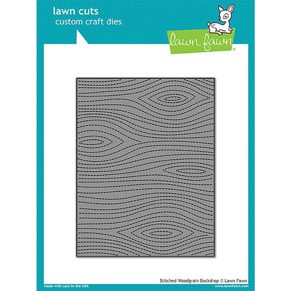 Lawn Fawn Stitched Woodgrain Backdrop Lawn Cuts