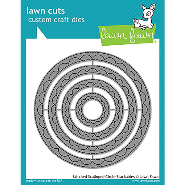 Lawn Fawn Outside In Stitched Scalloped Circle Stackables Lawn Cuts