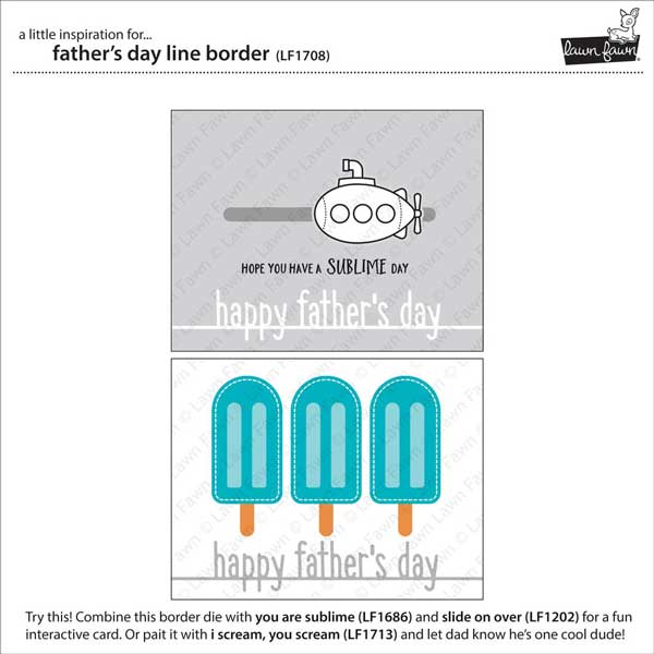 Lawn Fawn Father&#039;s Day Line Border