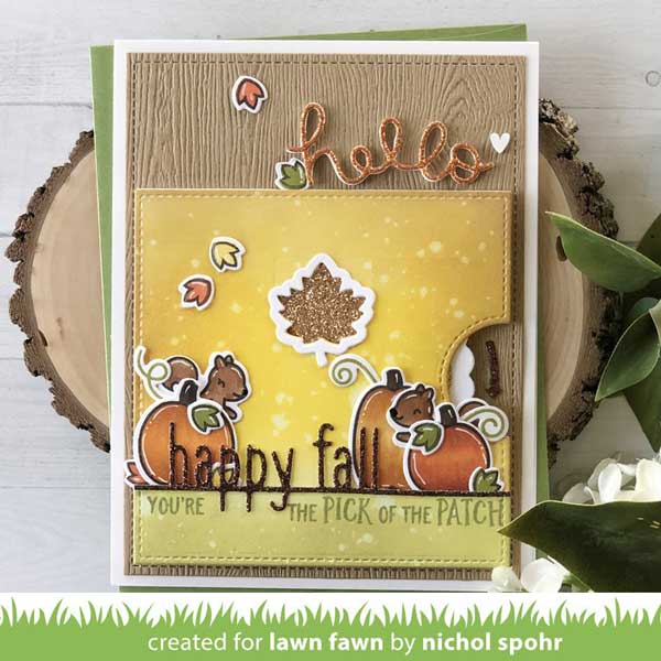 Lawn Fawn Reveal Wheel Fall Leaf Add-on Lawn Cuts