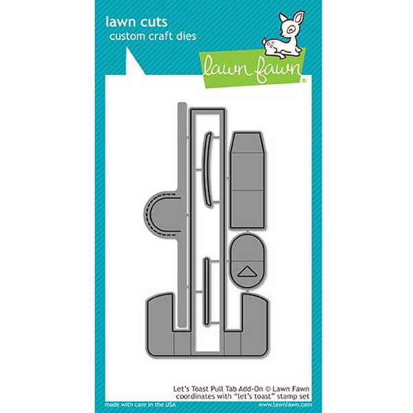 Lawn Fawn Let&#039;s Toast Pull Tab Add-On Lawn Cuts