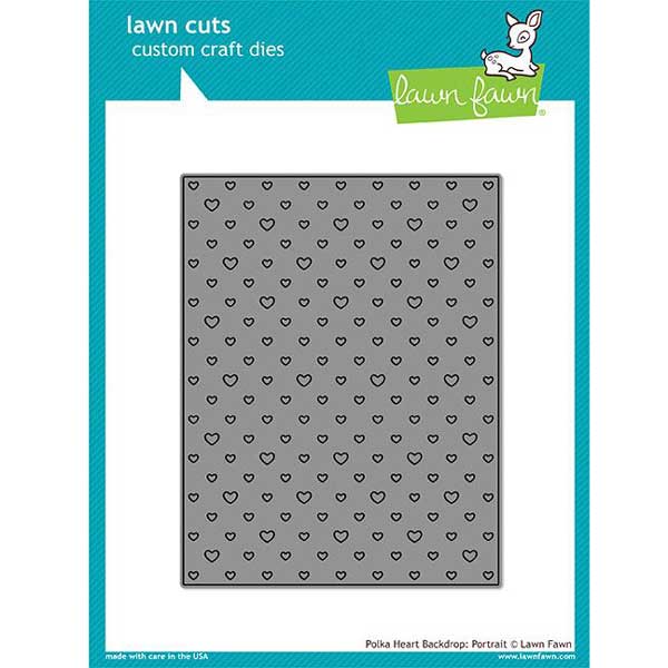 Lawn Fawn Polka Heart Backdrop Lawn Cuts - Portrait