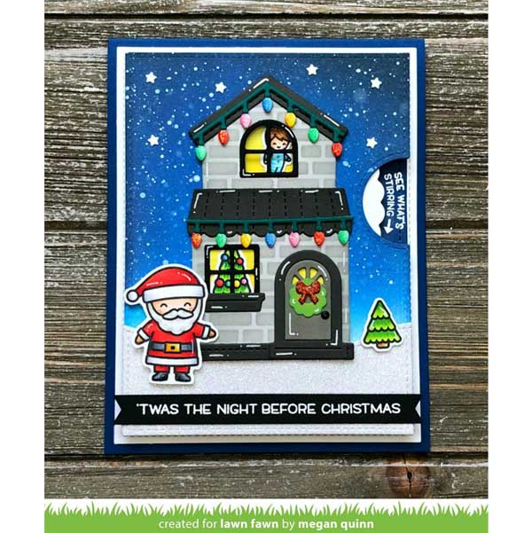 Lawn Fawn Build-A-House Christmas Add-on Lawn Cuts